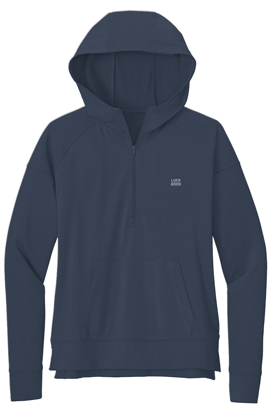 Women's Stretch 1/2 Zip Golf Hoodie - Performance Pullover | Luck over Good